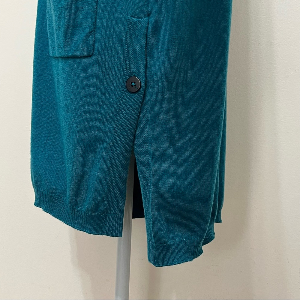 J.Jill Teal Wool Blend Cardigan Sweater - Picture 5 of 9